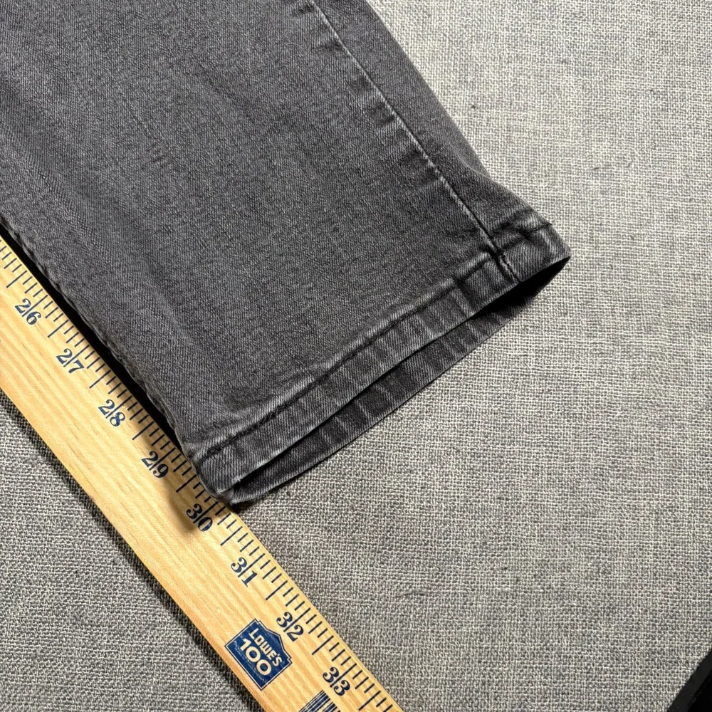 Levi's 502 Regular Taper Jeans Mens 36x34 (Fits 34x30) Black Faded Denim Pants